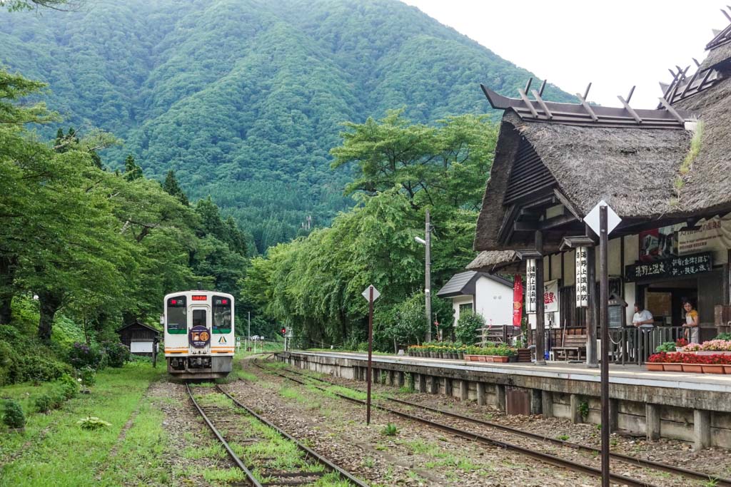 [ 夏日福島 ] 湯野上溫泉車站、西木屋民宿